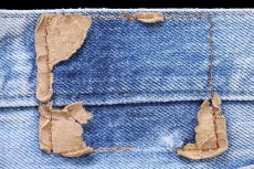 画像4: 80s USA製 Levi'sリーバイス 501 赤耳 カットオフ デニム ショートパンツ ボロ W30★ショーツ (4)
