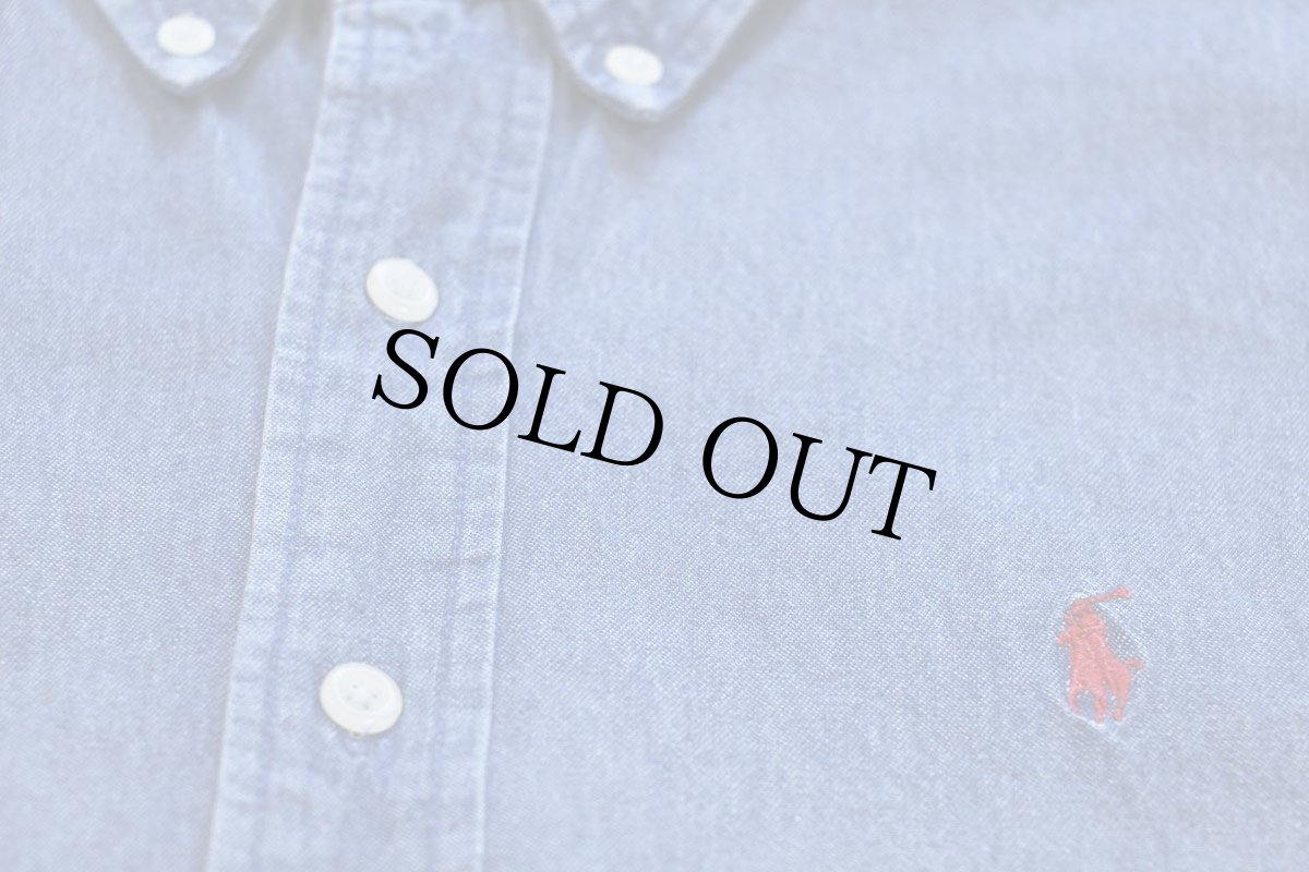 画像5: 00s ポロ ラルフローレン ワンポイント ボタンダウン デニムシャツ XL (5)