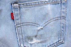 画像9: 80s USA製 Levi'sリーバイス 501 赤耳 カットオフ デニム ショートパンツ ボロ W30★ショーツ (9)