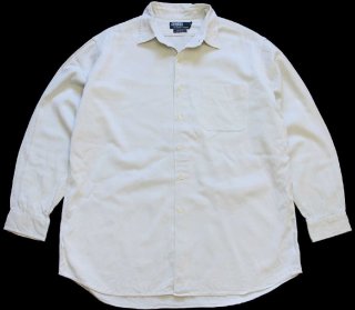 00s ポロ ラルフローレン ワンポイント リネンシャツ 白 XL