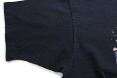 画像6: 90s USA製 カウボーイ アート 染み込みプリント コットンTシャツ 黒 フェード XXL★特大 (6)