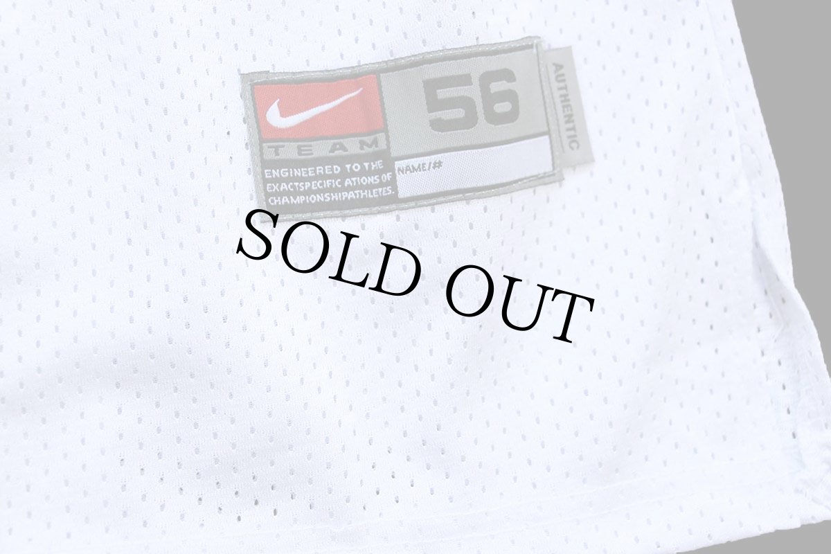 画像5: NIKEナイキ MIAMI HURRICANS LEWIS 52 ナンバリング ナイロン メッシュ フットボール ゲームシャツ 白 56★特大 (5)