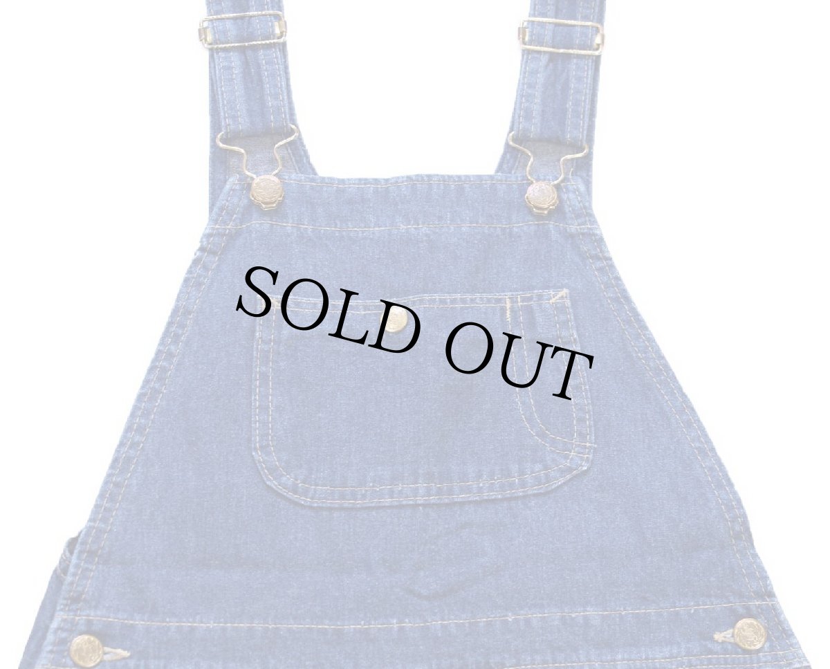 画像4: 90s USA製 POINTERポインター デニム サロペット スカート 8-9 (4)