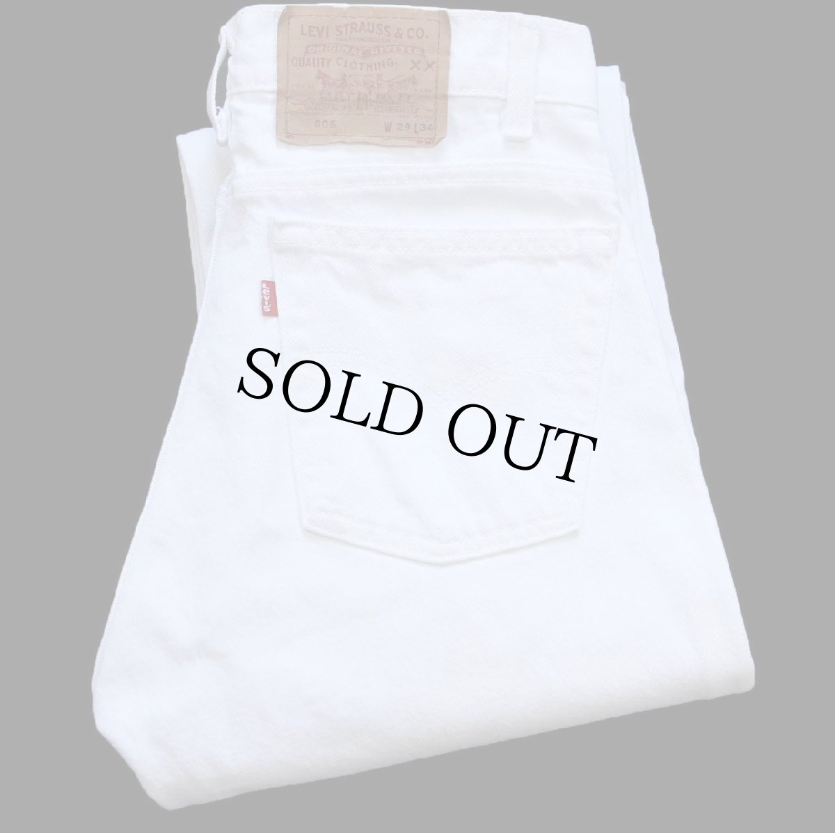 画像1: 80s USA製 Levi'sリーバイス 505 ホワイト デニムパンツ W29 (1)