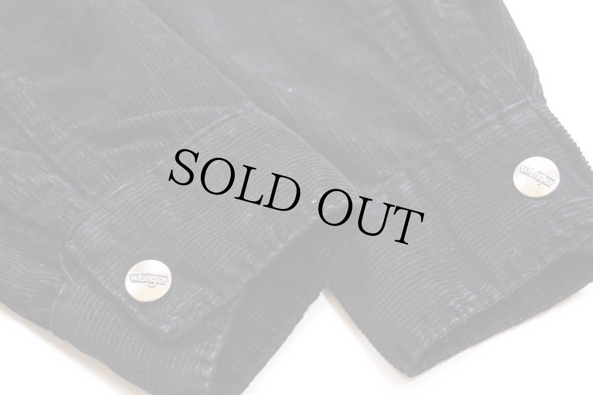 画像6: 80s Wranglerラングラー コーデュロイジャケット 後染め 黒 32★ユーロ (6)