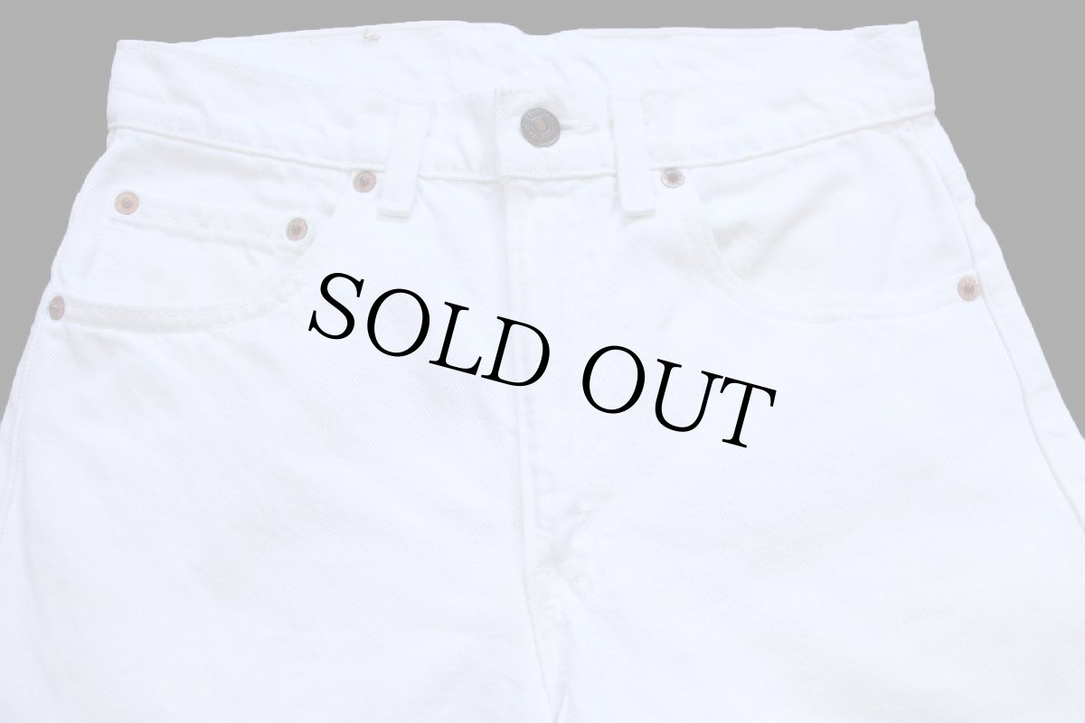 画像4: 80s USA製 Levi'sリーバイス 505 ホワイト デニムパンツ W29 (4)