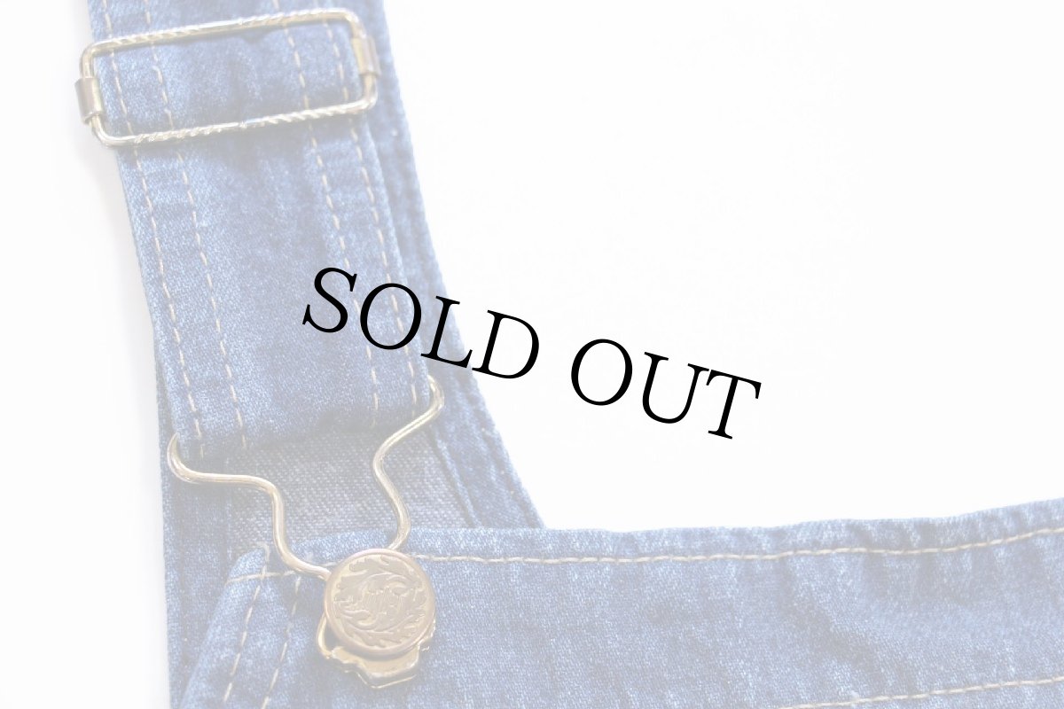 画像6: 90s USA製 POINTERポインター デニム サロペット スカート 8-9 (6)