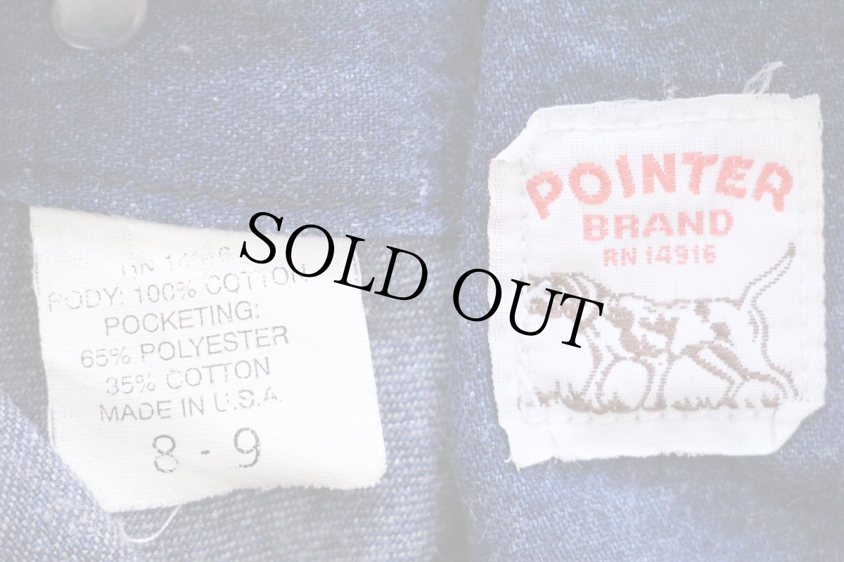 画像5: 90s USA製 POINTERポインター デニム サロペット スカート 8-9 (5)