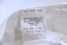画像7: 80s USA製 Levi'sリーバイス 505 ホワイト デニムパンツ W29 (7)