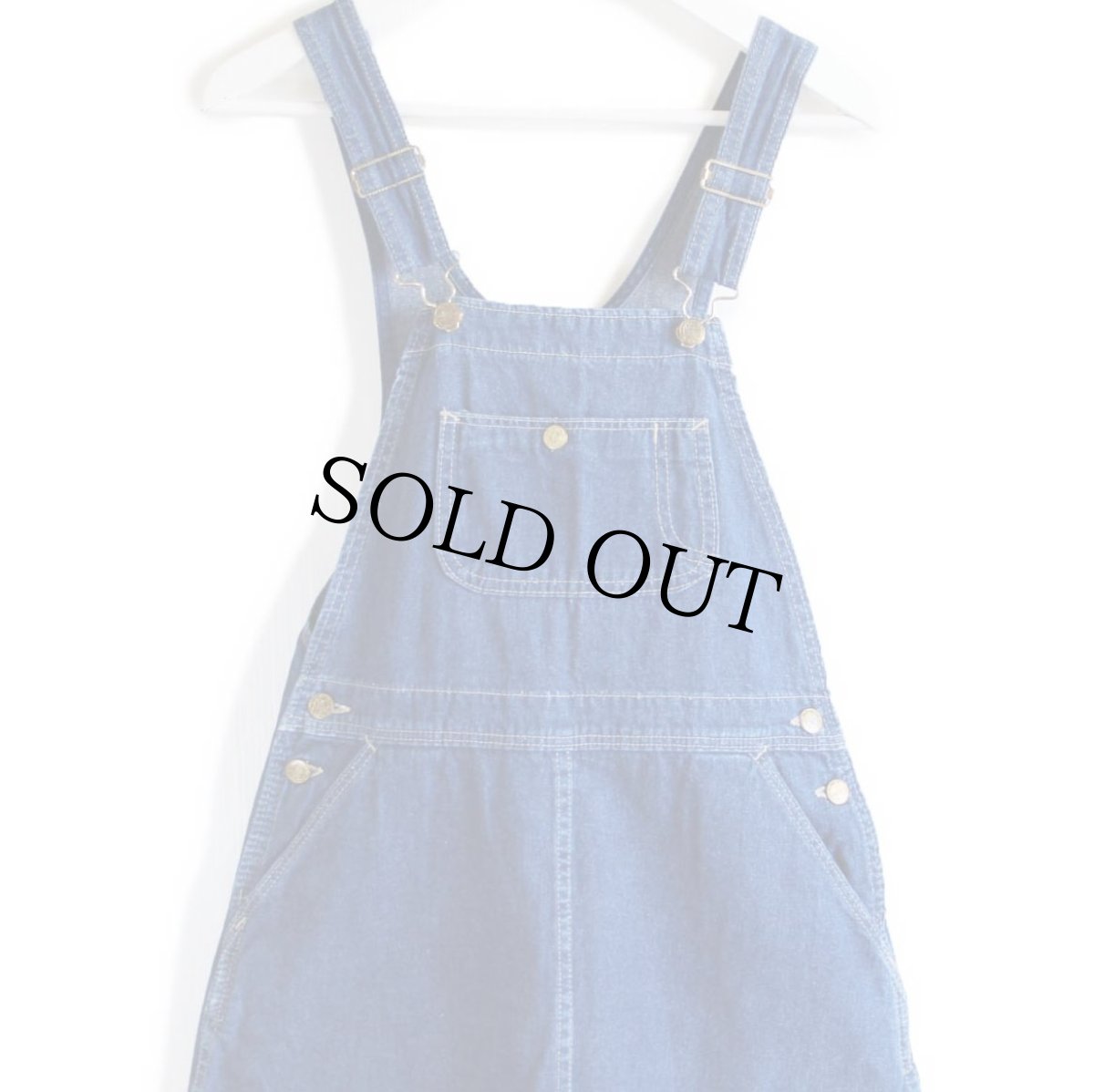 画像1: 90s USA製 POINTERポインター デニム サロペット スカート 8-9 (1)