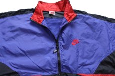 画像3: 90s NIKEナイキ ロゴ刺繍 マルチカラー 切り替え ナイロンジャケット★A (3)