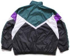 画像2: 90s NIKEナイキ ロゴ刺繍 マルチカラー 切り替え ナイロンジャケット★B (2)