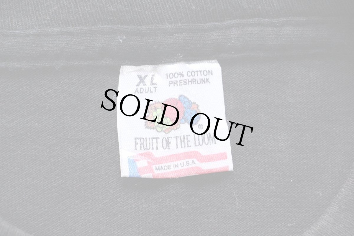 画像5: 90s USA製 Marlboro Mardi Gras '94 マルボロ カウボーイ アート ポケット付き コットンTシャツ 黒 XL (5)