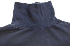 画像5: 90s GAPギャップ 無地 タートルネック コットン 長袖Tシャツ 黒 フェード M (5)