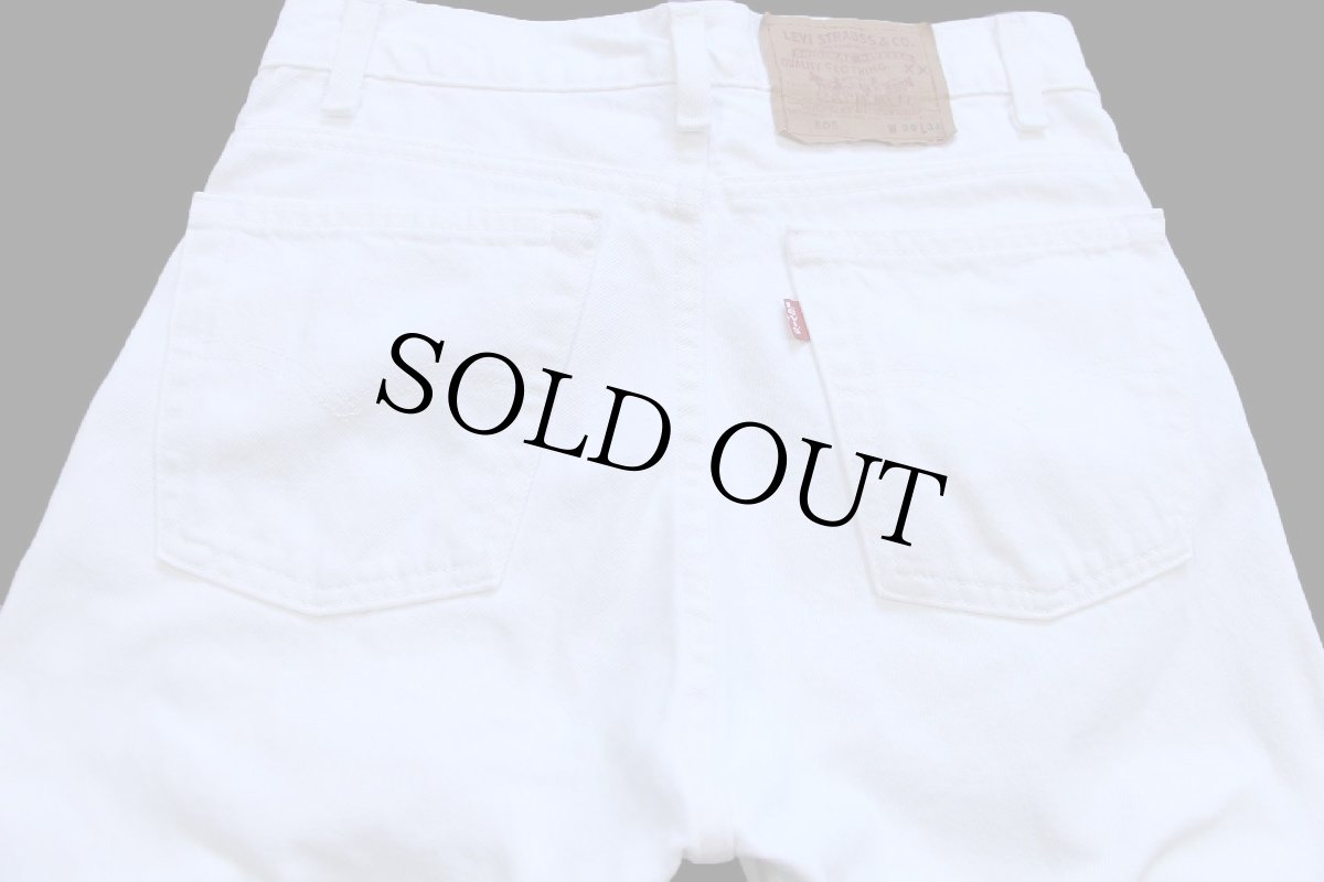 画像5: 80s USA製 Levi'sリーバイス 505 ホワイト デニムパンツ W29 (5)