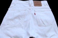 画像5: 80s USA製 Levi'sリーバイス 505 ホワイト デニムパンツ W29 (5)