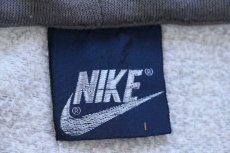 画像5: 80s NIKEナイキ ロゴ刺繍 ツートン 切り替え スウェット ジップパーカー 杢グレー L★フーディー (5)