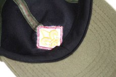 画像9: USA製 BSA ボーイスカウト 百合の紋章 刺繍 ツートン 切り替え コットンツイル キャップ オリーブ×レッド M/L (9)