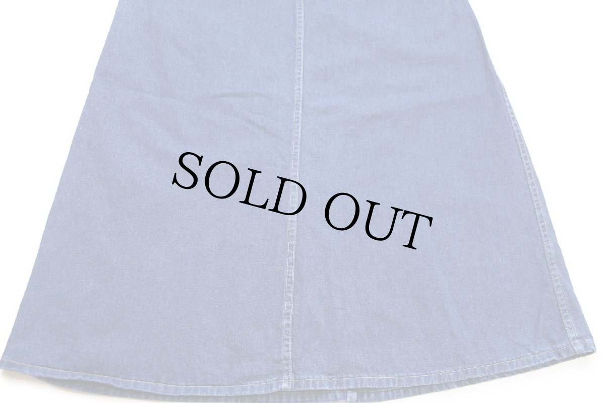 画像7: 90s USA製 POINTERポインター デニム サロペット スカート 8-9 (7)