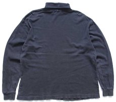 画像3: 90s GAPギャップ 無地 タートルネック コットン 長袖Tシャツ 黒 フェード M (3)