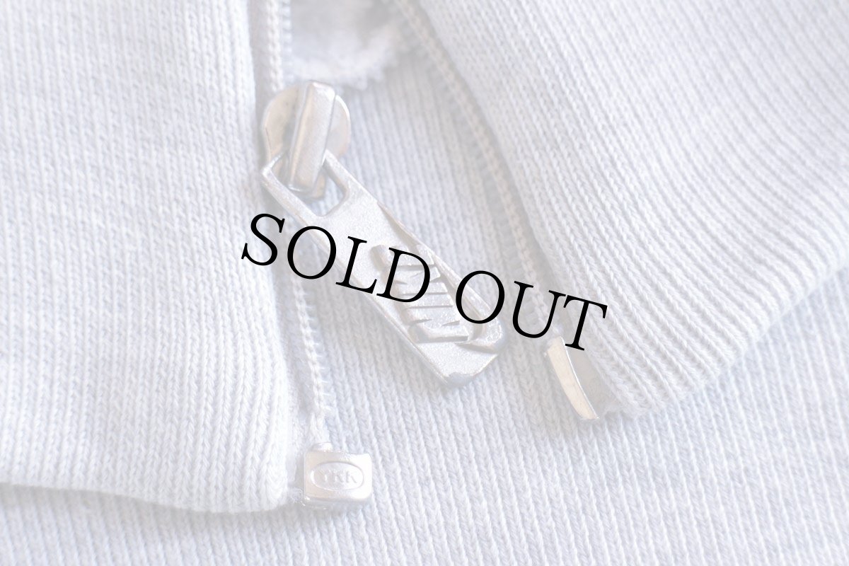 画像6: 80s NIKEナイキ ロゴ刺繍 ツートン 切り替え スウェット ジップパーカー 杢グレー L★フーディー (6)