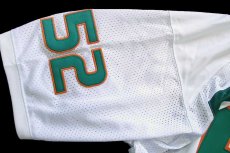画像6: NIKEナイキ MIAMI HURRICANS LEWIS 52 ナンバリング ナイロン メッシュ フットボール ゲームシャツ 白 56★特大 (6)
