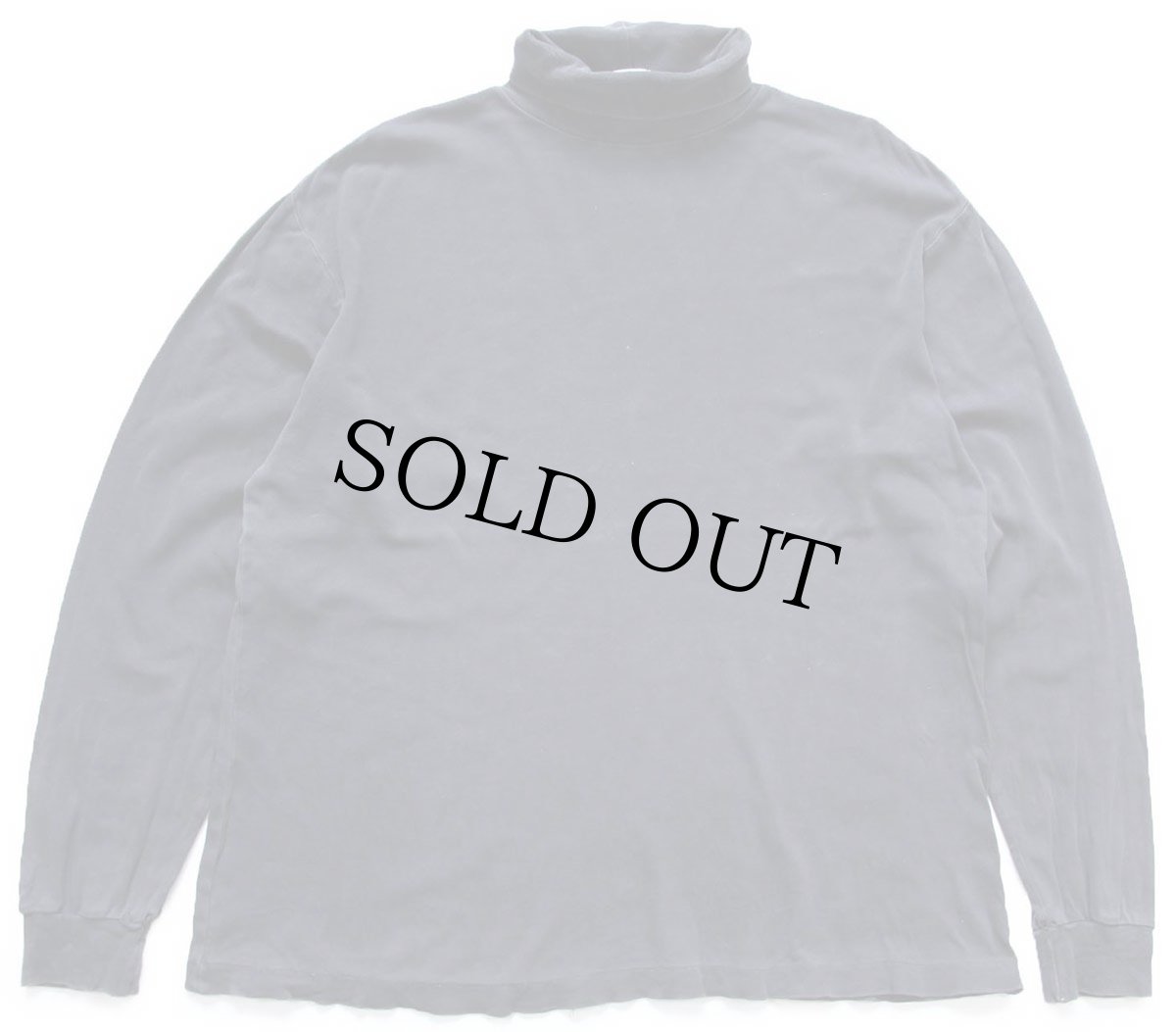 画像2: 90s GAPギャップ 無地 タートルネック コットン 長袖Tシャツ 黒 フェード M (2)