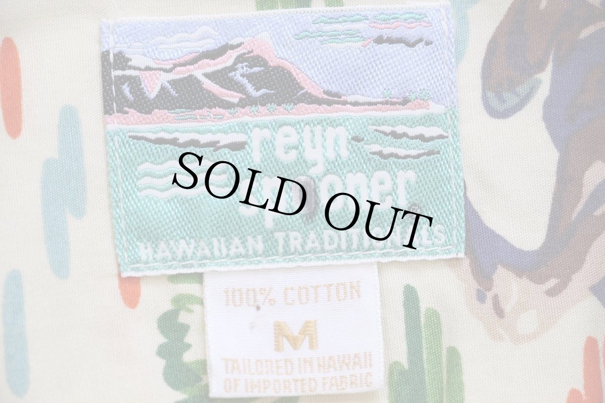 画像5: デッドストック★80s ハワイ製 reyn spoonerレインスプーナー カウボーイ 総柄 コットンシャツ M (5)