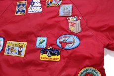 画像5: 00s BSA ボーイスカウト パッチ付き ナイロン コーチジャケット 赤 S (5)