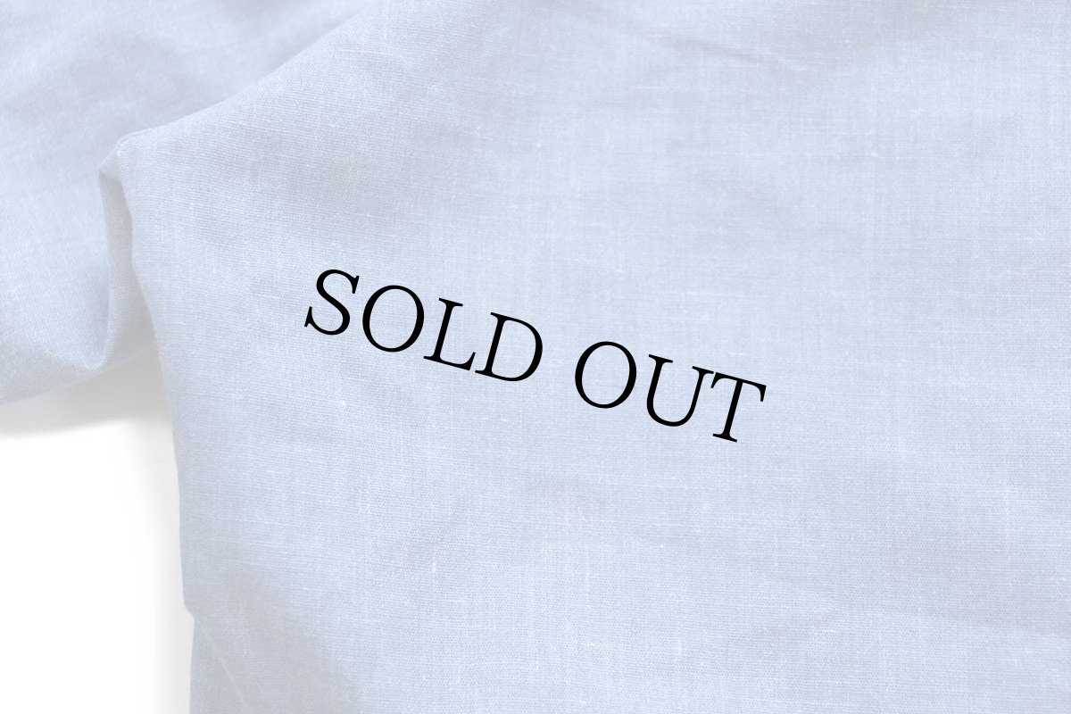 画像6: 70s ハンドメイド サボテン 太陽 刺繍入り 半袖シャンブレーシャツ (6)