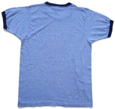画像3: 80s USA製 Sheridan Amusement Co. 遊園地 ペンキ飛び リンガーTシャツ 杢ブルー×紺 L (3)