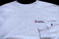 画像3: 00s Championチャンピオン The Medical Center of Plano 刺繍 リバースウィーブ スウェット 杢グレー XL (3)