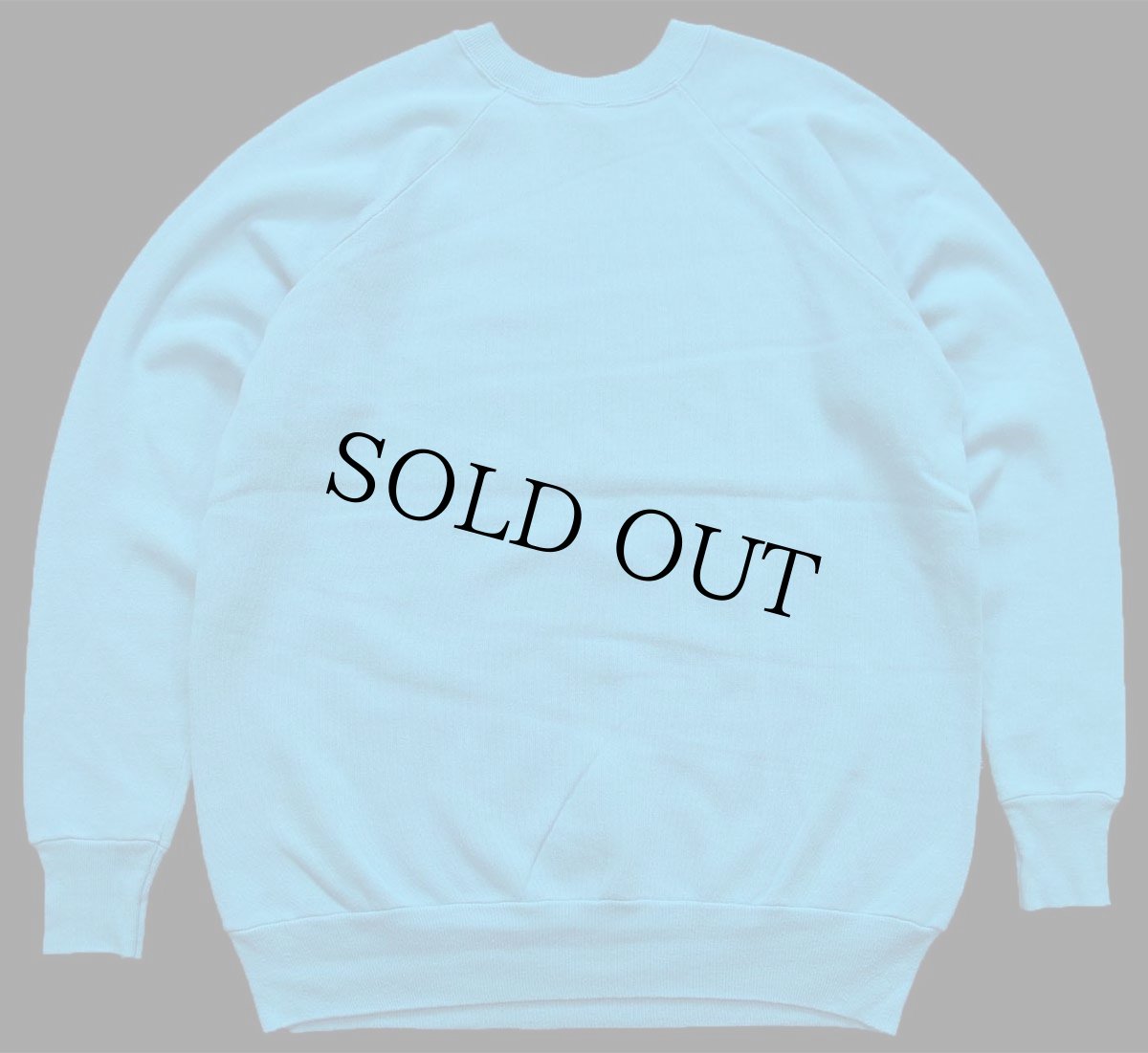 画像2: 80s USA製 無地 スウェット ライトブルー XL★ブランク (2)