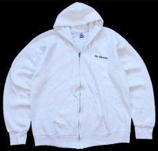 画像1: 90s USA製 Leeリー Ivy Threads刺繍入り スウェット ジップパーカー 白 XL★フーディー (1)