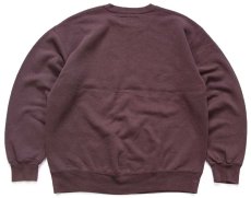画像2: 90s USA製 RUSSELLラッセル NFL CLEVELAND BROWNS ひび割れプリント 前V スウェット 焦げ茶 XL (2)