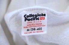 画像4: 80s USA製 Collegiate Pacific COLLEGE OF ST. FRANCIS スウェットパーカー 白 M★フーディー (4)