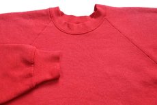 画像3: 80s USA製 FRUIT OF THE LOOM 無地 スウェット 赤 フェード XL★ブランク (3)