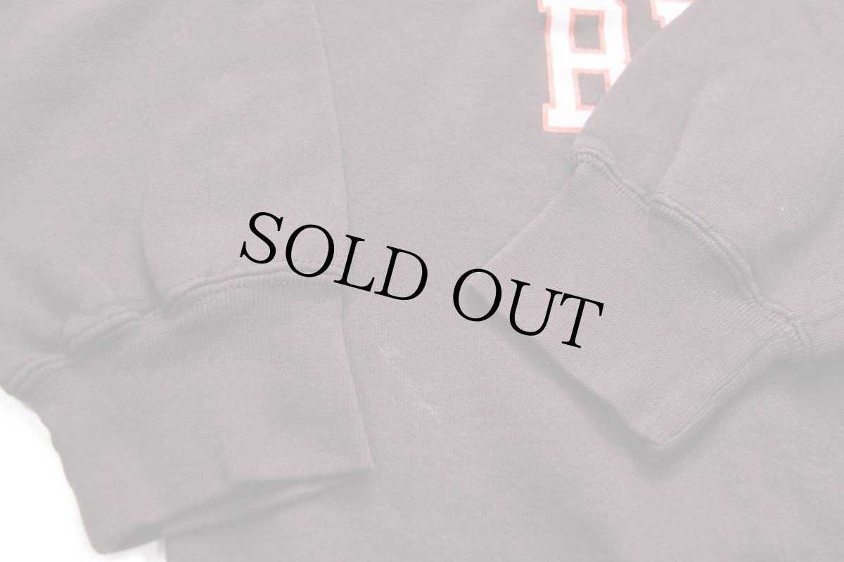 画像6: 90s USA製 RUSSELLラッセル NFL CLEVELAND BROWNS ひび割れプリント 前V スウェット 焦げ茶 XL (6)