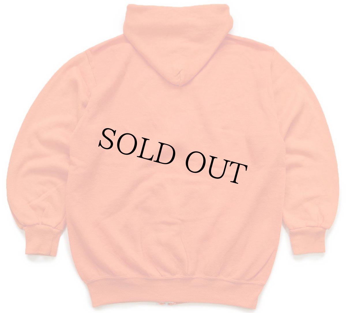 画像2: 80s USA製 UNKNOWN 無地 スウェット ジップパーカー オレンジ★フーディー ブランク (2)