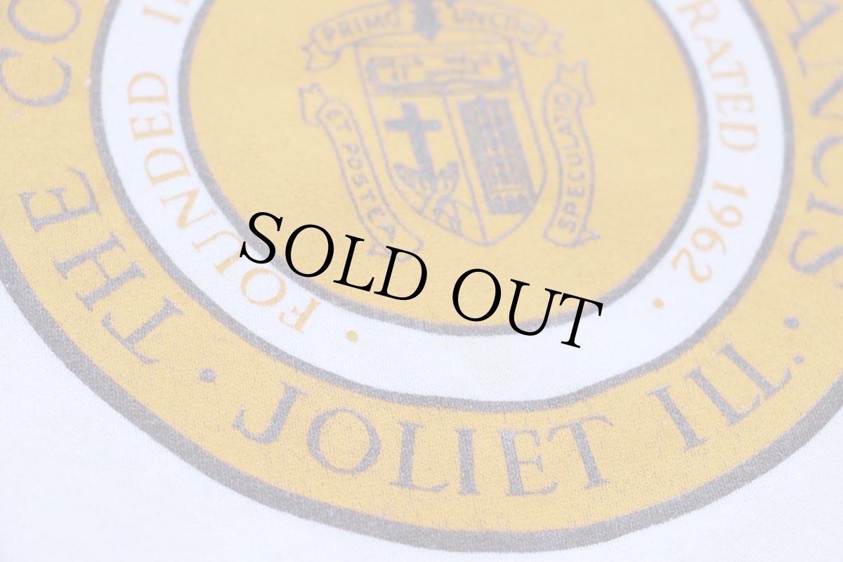 画像5: 80s USA製 Collegiate Pacific COLLEGE OF ST. FRANCIS スウェットパーカー 白 M★フーディー (5)