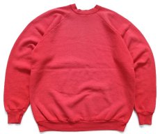 画像2: 80s USA製 FRUIT OF THE LOOM 無地 スウェット 赤 フェード XL★ブランク (2)