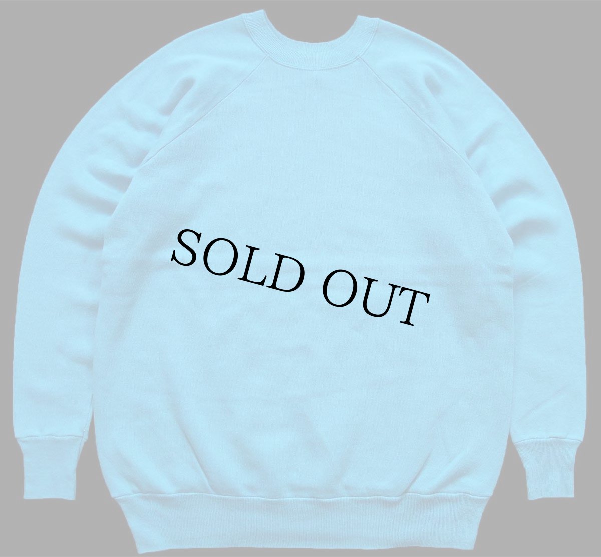 画像1: 80s USA製 無地 スウェット ライトブルー XL★ブランク (1)