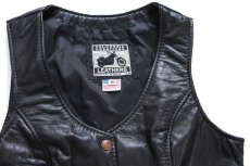画像3: USA製 CALIFORNIA CREATIONS LEATHER レザーベスト 黒 10 (3)