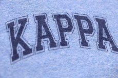 画像4: KAPPA ロゴ リンガーTシャツ 杢ブルー×紺 (4)