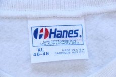 画像5: 80s USA製 Hanes Tlingit 民族 アート 袖プリント スウェット 白 XL (5)