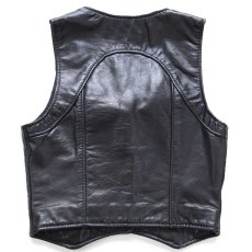 画像2: USA製 CALIFORNIA CREATIONS LEATHER レザーベスト 黒 10 (2)