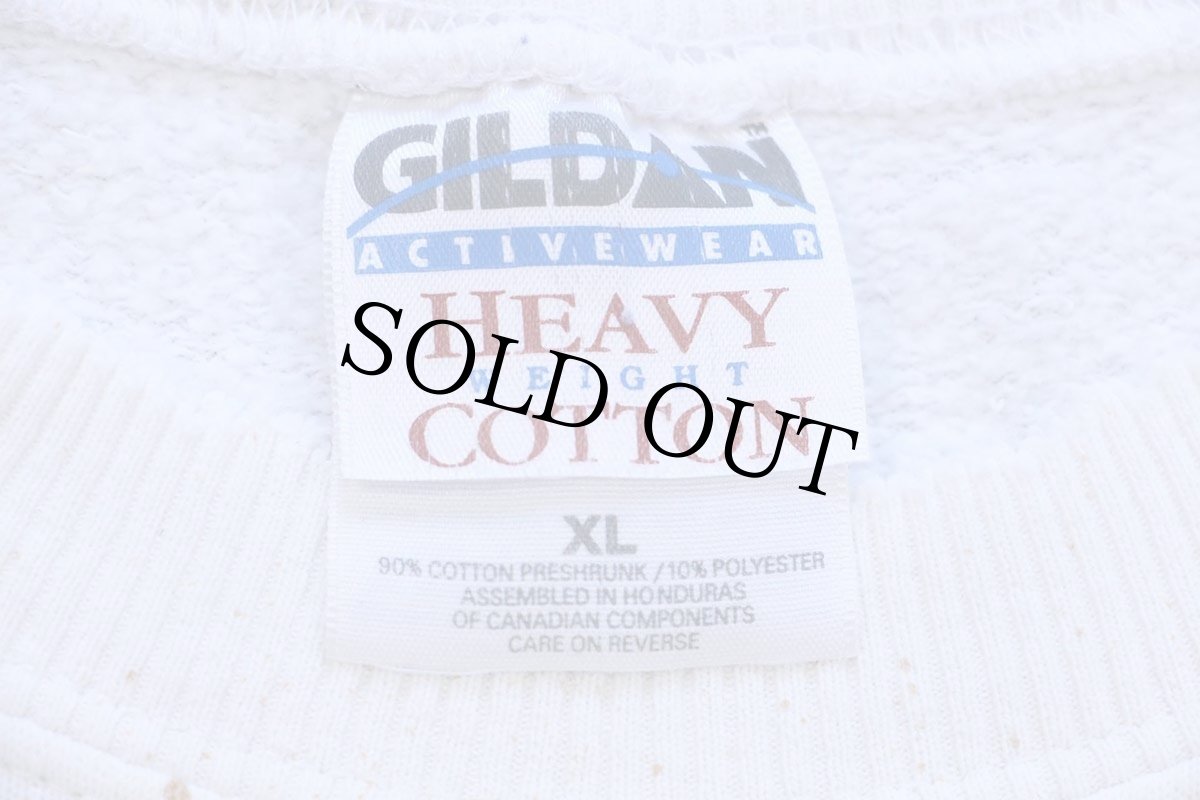 画像4: 00s THE AT&T MS WALK アート 両面プリント スウェット ペンキ飛び ボロ 白 XL (4)