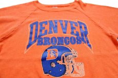 画像3: 80s USA製 Championチャンピオン NFL DENVER BRONCOS アメフト スウェット オレンジ フェード L (3)
