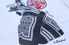 画像4: 80s USA製 Hanes Tlingit 民族 アート 袖プリント スウェット 白 XL (4)
