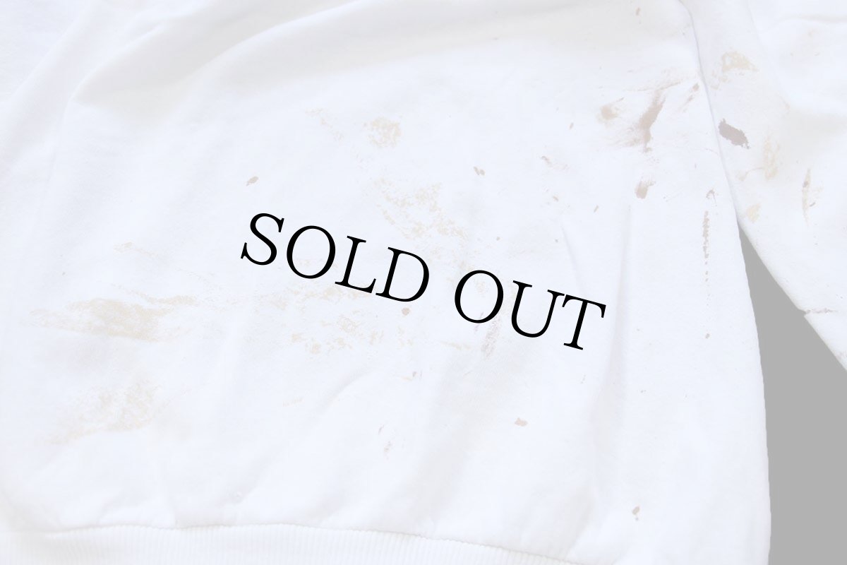 画像5: 00s THE AT&T MS WALK アート 両面プリント スウェット ペンキ飛び ボロ 白 XL (5)